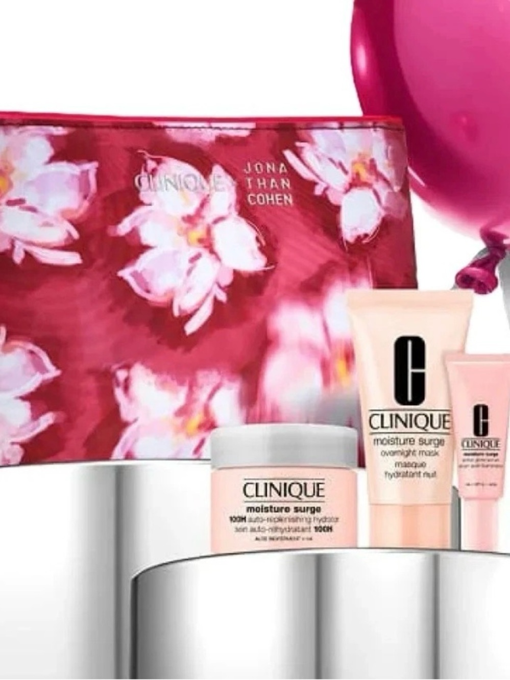 Clinique 4 Piece Glowy and Bright Skin Care Kit with Cosmetic Bag